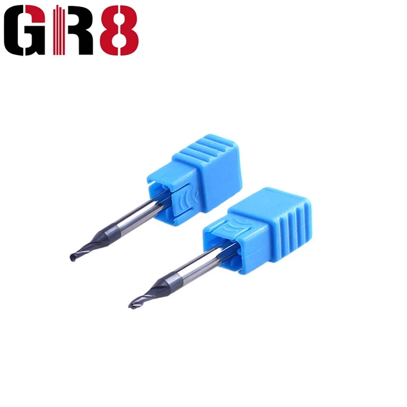 2 fleyta shar burunli mikro diametrli Endmill